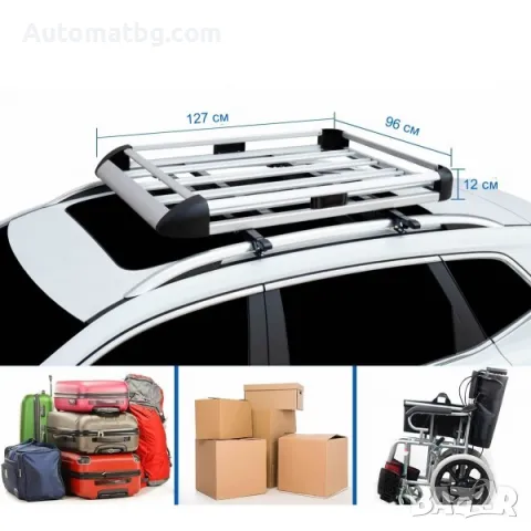 Багажник за таван Automat, Тип скара, Универсален, До 75кг, RB512, Алумин, Сив, снимка 5 - Аксесоари и консумативи - 47931257
