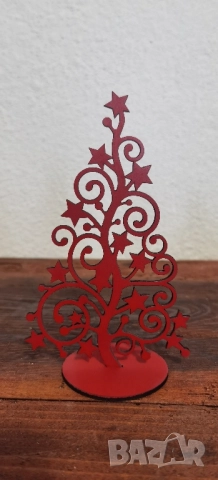 Дървена коледна украса – Елха, снимка 4 - Декорация за дома - 52222973
