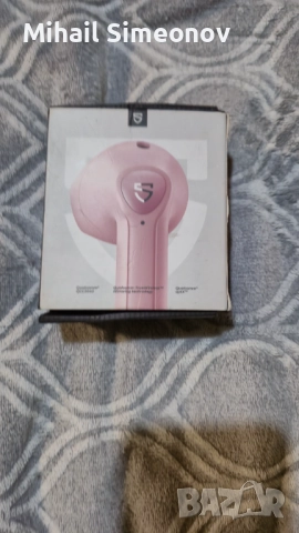 Безжични слушалки Soundpeats Air2, Bluetooth V5.2, розови, 17.3x17.7x33.9mm