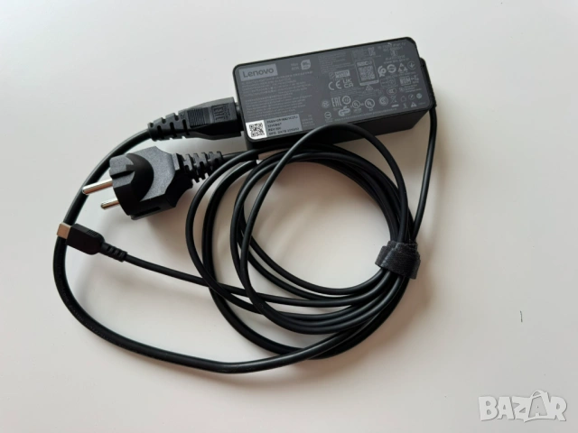 Oригинално зарядно лаптоп Lenovo с USB‑C конектор 65W (Model: ADLX65YCC3D)