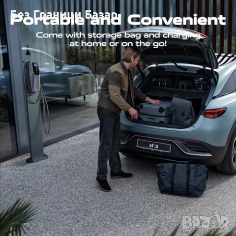 Ново Преносимо зарядно за електромобил Type 2 3kW 6/10/13A 5m EV Charger, снимка 3 - Друга електроника - 53695735