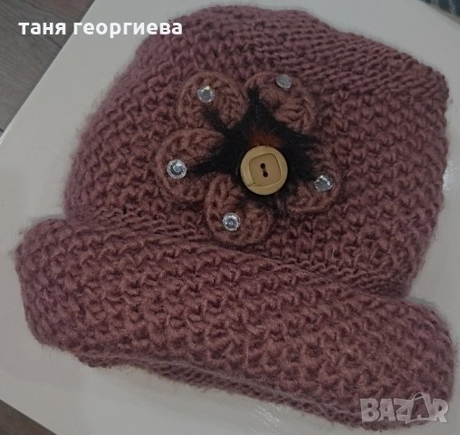 Дамска шапка ангора, снимка 7 - Шапки - 34632212