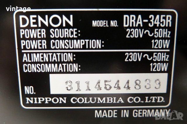 Denon DRA-345R, снимка 7 - Ресийвъри, усилватели, смесителни пултове - 44217323