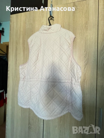 Прекрасен нежнорозов елек – шушляк с пухена подплата, снимка 14 - Елеци - 52500826