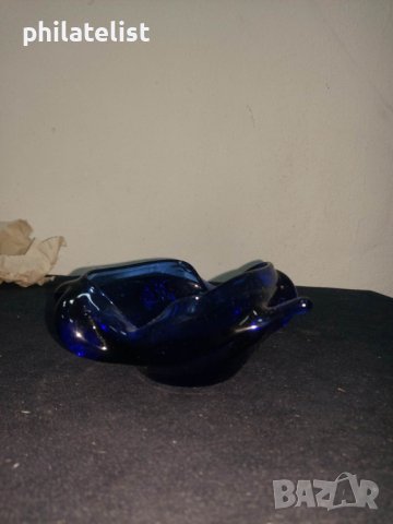 Пепелник - Синьо стъкло №2, снимка 1 - Други - 40935498