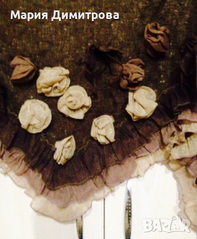 Шал с цветя 100% вълна, снимка 4 - Шалове - 38856949