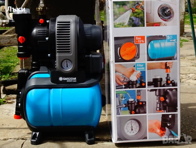Хидрофор Гардена,Gardena 3000/4 eco с разширителен съд. , снимка 8 - Водни помпи - 53124896