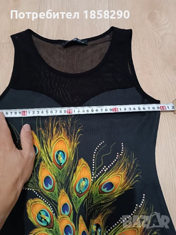  Елегантна Черна рокля с мънисти, снимка 4 - Рокли - 50525754