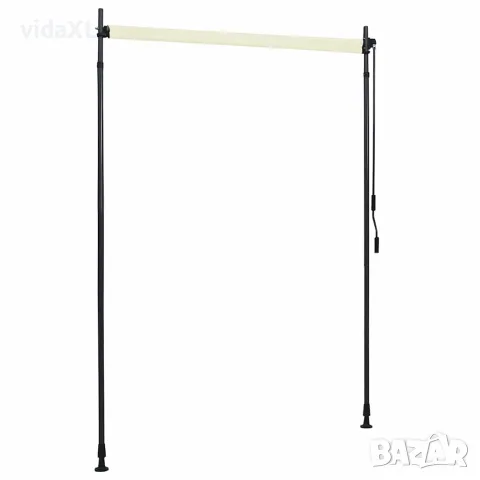 vidaXL Външна ролетна щора, 150x270 см, кремава, снимка 4 - Щори - 56146103