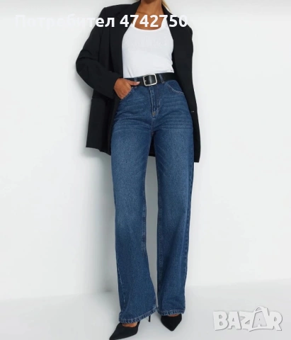 Дамски дънки с висока талия 