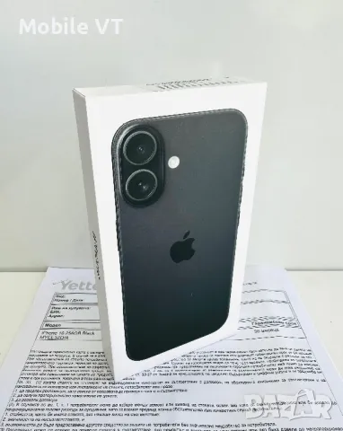 НОВ! iPhone 16 256GB Black 3г.ГАРАНЦИЯ!, снимка 1