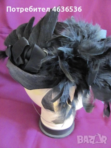 20-те изключително красива дамска шапка с пера, снимка 7 - Антикварни и старинни предмети - 53443352