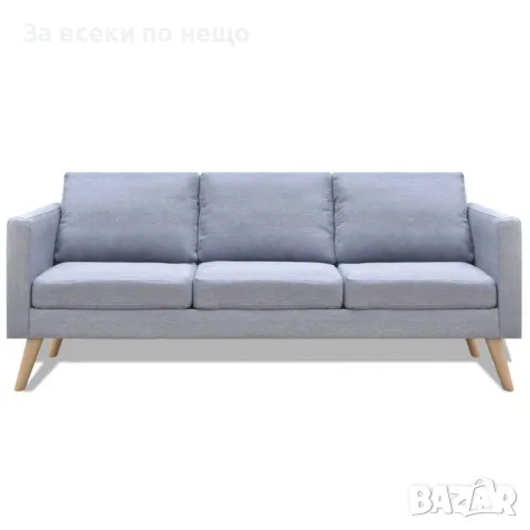 Комплект дивани, 2- и 3- местен, тапицерия от плат, светлосив Код P253, снимка 2 - Дивани и мека мебел - 49764955