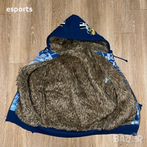 Зимно яке с пух Ed Hardy by Christian Audigier Tatoo Tiger Wolf bird S Small, снимка 11 - Суичъри - 25777992