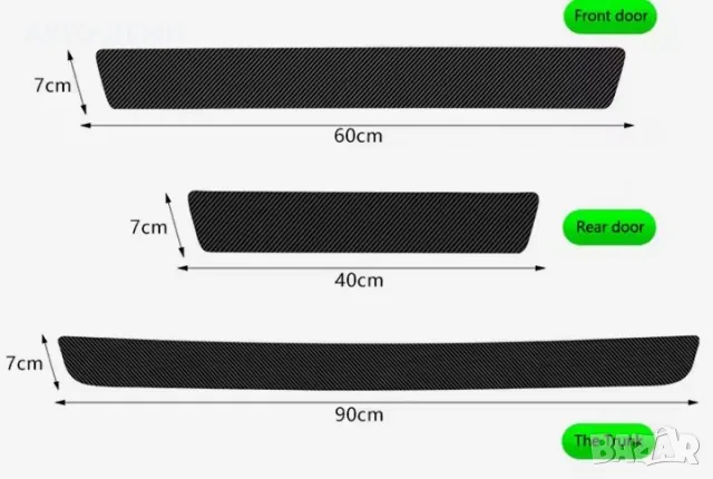Топ цена за 5 броя стикери за прагове и броня с бяло лого и надпис Peugeot Пежо, снимка 5 - Аксесоари и консумативи - 50142176