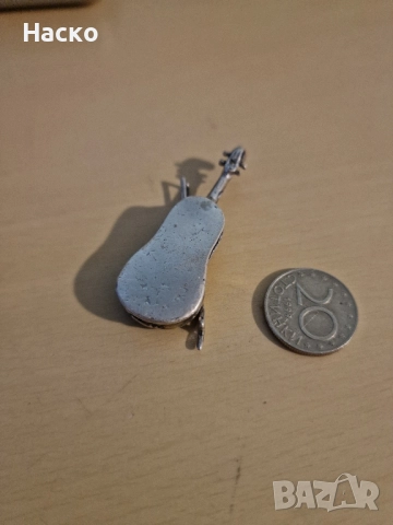 Сребърна цигулка миниатюра 800 , снимка 3 - Антикварни и старинни предмети - 52002054