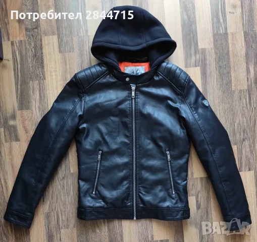  Кожено яке- слим , снимка 10 - Якета - 56338700