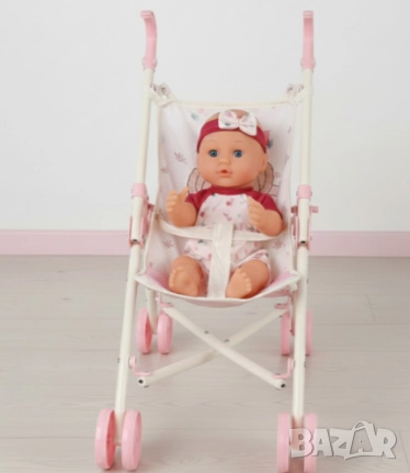 Комплект от 16 части с бебе, количка и аксесоари – Идеален коледен подарък за малки принцеси, снимка 5 - Кукли - 52871331