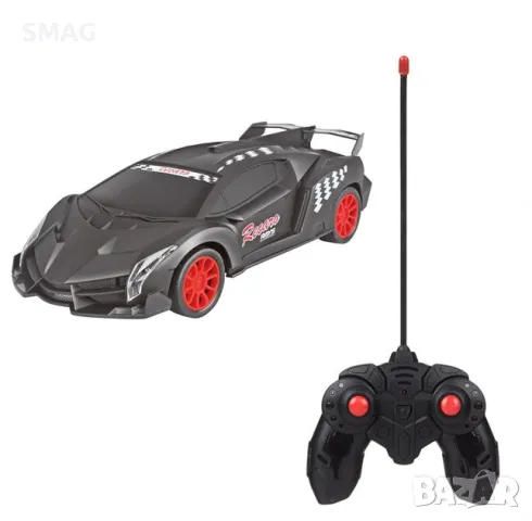 RC състезателен автомобил Матово черно със светлини S_1214518