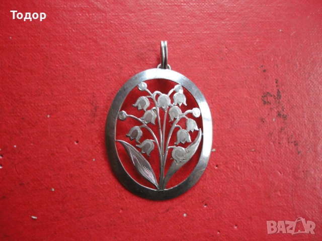 Уникален сребърно ажурно колие медальон 900, снимка 9 - Колиета, медальони, синджири - 53306018