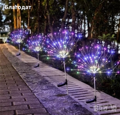 Соларно глухарче (коледна украса) - жълто, шарено - 2бр в опаковка, снимка 10 - Декорация за дома - 52410639