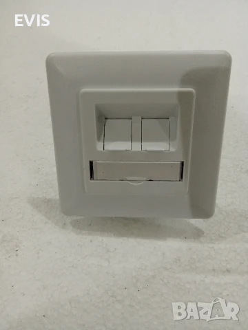 Интернет розетка + 2 гнезда Cat6A