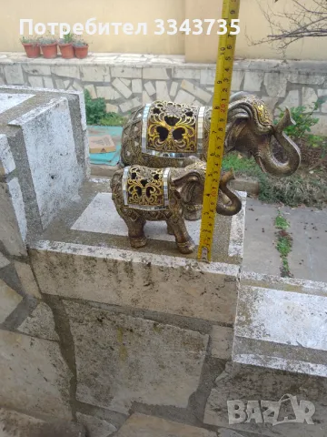 Комплект 2бр.слонове с вдигнат нагоре хобот., снимка 7 - Антикварни и старинни предмети - 49626046