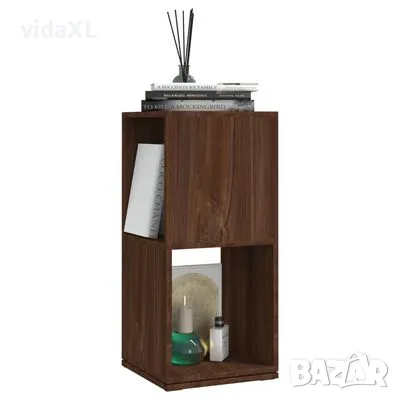 vidaXL Въртящ се шкаф, кафяв дъб, 34,5x34,5x75,5 см, инженерно дърво(SKU:339563), снимка 3 - Шкафове - 49572042