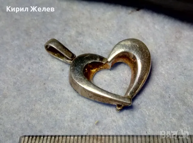 РОМАНТИЧЕН СЪРЦЕВИДЕН СРЕБЪРЕН МЕДАЛЬОН СРЕБРО 925 МАЙСТОРСКА АЖУРНА ИЗРАБОТКА 40818, снимка 5 - Колиета, медальони, синджири - 49522514