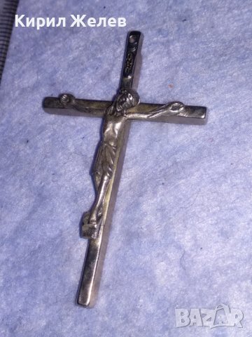 СРЕБРИСТО НАГРЪДНО ИТАЛИАНСКО РИМОКАТОЛИЧЕСКО РАЗПЯТИЕ КРЪСТ от БЛАГОРОДНА СТОМАНА 37232, снимка 3 - Колиета, медальони, синджири - 40392085