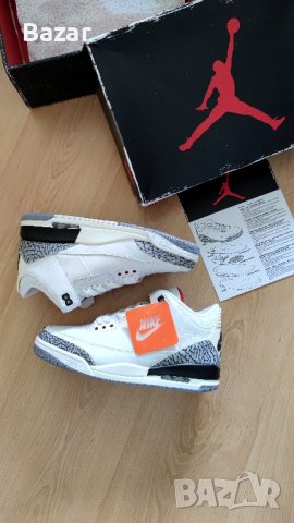 Nike Air Jordan 3 Retro Cement Нови Оригинални Мъжки Обувки Кецове Маратонки Размер 43 Номер 27.5см