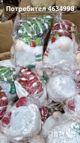 Светеща коледна играчка – Декорация с LED осветление и плетена шапка, снимка 6 - Декорация за дома - 52579367