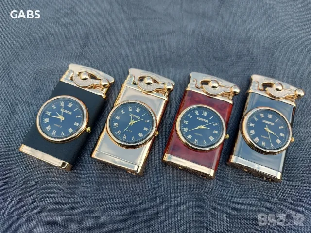  Газова запалка с вграден часовник,4 цвята, снимка 2 - Запалки - 50228891