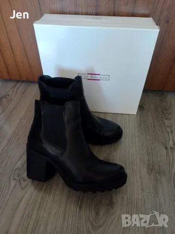 Чудесни боти 5th Avenue, 38 н., етс. кожа, снимка 2 - Дамски боти - 47555992