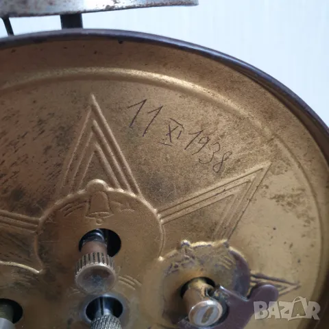 Стар Часовник Будилник Junghans 1938 година, снимка 9 - Антикварни и старинни предмети - 49573722