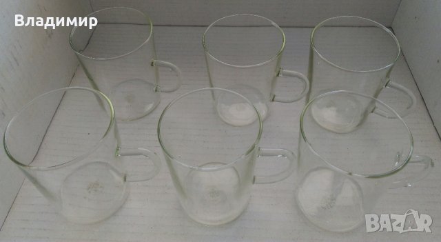 Стъклени чаши за топли напитки - "SIMAX" CZECHOSLOVAKIA, снимка 3 - Чаши - 41435437