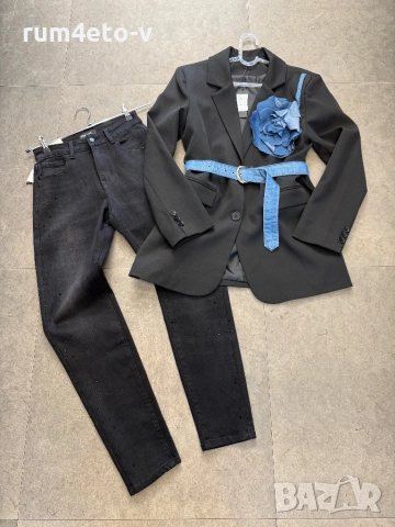 Невероятно сако с цвете от деним , снимка 4 - Сака - 51670610