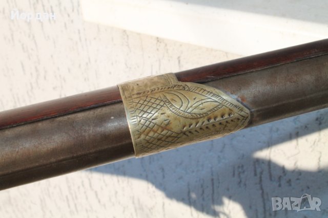 Кремъчна пушка Османска империя ,дамаскова цев, снимка 15 - Антикварни и старинни предмети - 38806851