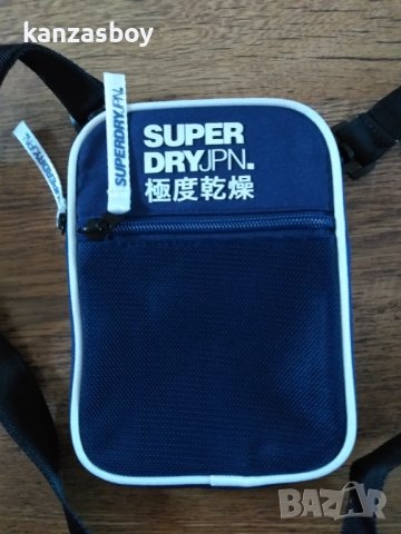 SUPERDRY SPORTS POUCH BAG NAVY - страхотна малка чанта НОВА БЕЗ ЕТИКЕТИ, снимка 3 - Чанти - 39080606