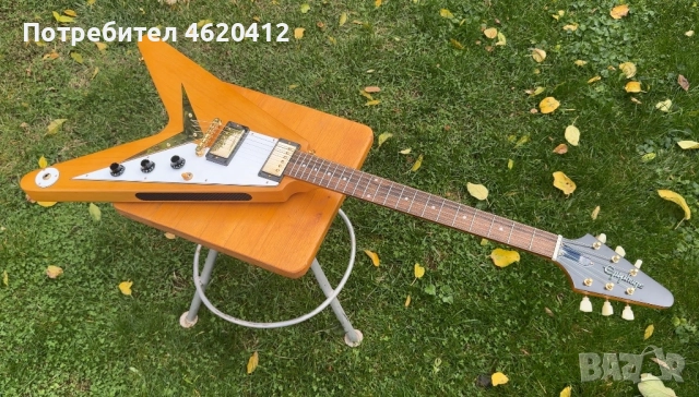 Epiphone Inspired by Gibson Custom 1958 Korina Flying V Aged Natural Gloss
