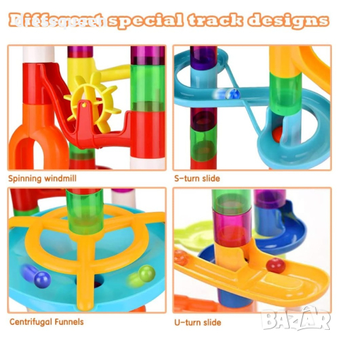 4165 Конструктор писта с топчета - комплект 105 части, снимка 5 - Конструктори - 44614857