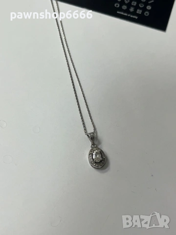 Сребърен комплект бижута 925 проба, снимка 4 - Колиета, медальони, синджири - 53593454