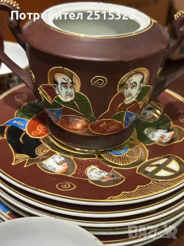 стар японски порцеланов сервиз за чай, снимка 8 - Други ценни предмети - 50428356