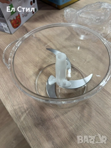 Ръчен кухненски чопър 900 мл с 3 остриета от неръждаема стомана Cheffinger, снимка 4 - Чопъри и пасатори - 53573960