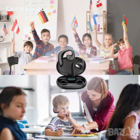 Безжични слушалки с AI превод 2 в 1 — превод в реално време, снимка 2 - Слушалки, hands-free - 53535926