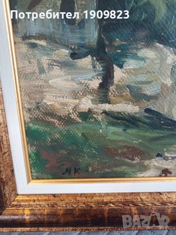 Стара маслена картина , снимка 3 - Картини - 50506617