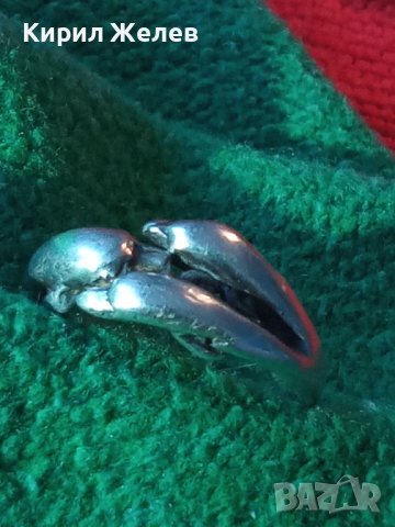 ДЕЛФИНИ - СТАР ФИГУРАЛЕН СРЕБЪРЕН ПРЪСТЕН ВИСОКА ПРОБА СРЕБРО МАЙСТОРСКА ИЗРАБОТКА АНГЛИЯ 26809 , снимка 15 - Пръстени - 34895919