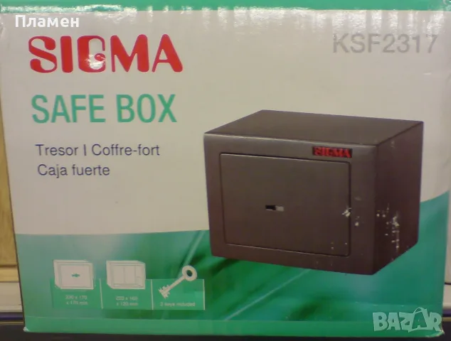 механичен трезор сейф, касa с ключ Sigma външни размери 230х170х170м, снимка 7 - Каси и сейфове - 43840244