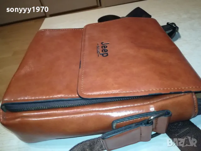 КОЖЕНА ЧАНТА JEEP-МЪЖКА ЗА ПРЕЗ РАМО 2901251027, снимка 9 - Чанти - 48874906