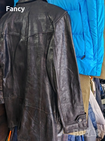Черно кожено дамско манто, снимка 6 - Палта, манта - 53162266